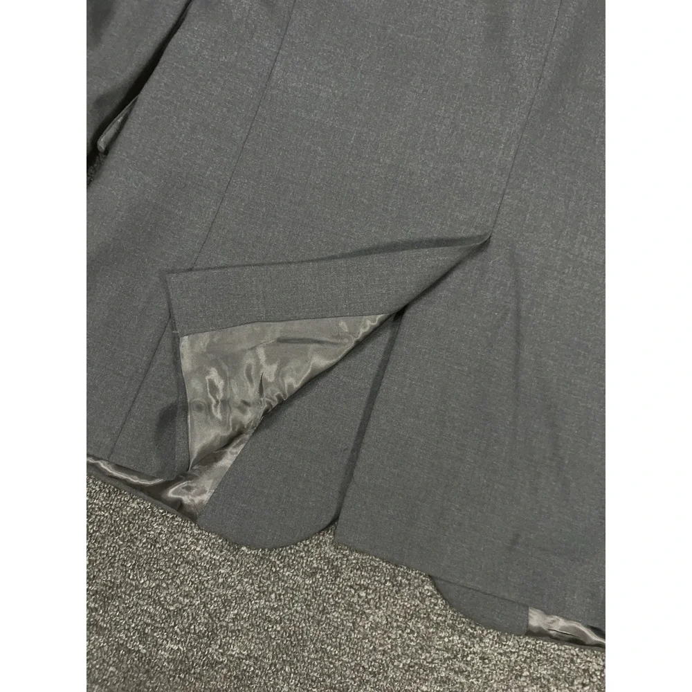 Brooks Brothers 2 Piece Suit Men 44R Pants 36x29 Gray Wool Stretch Business 346